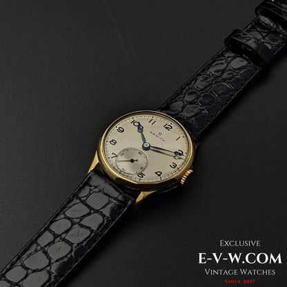 Rare Zenith Officer 18k Gold / Cal. 124 / Vintage 1938