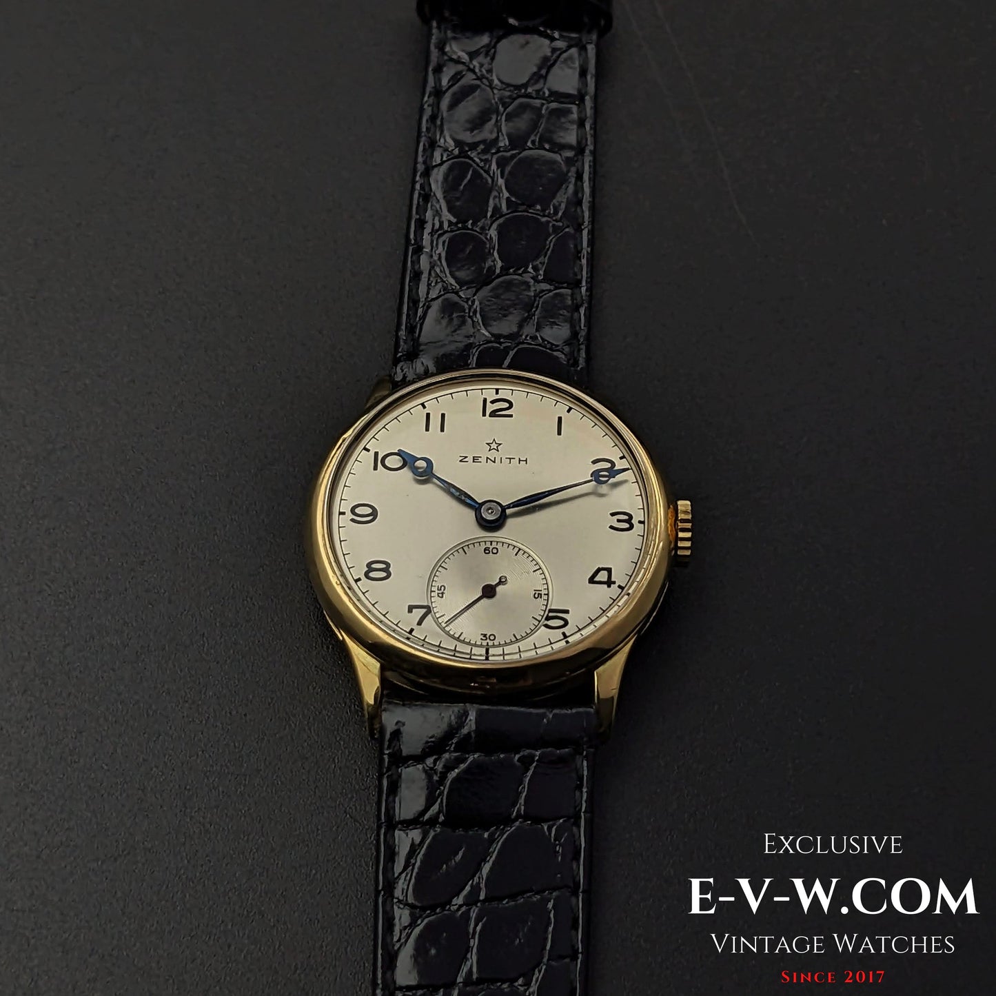 Rare Zenith Officer 18k Gold / Cal. 124 / Vintage 1938