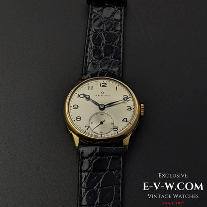 Rare Zenith Officer 18k Gold / Cal. 124 / Vintage 1938