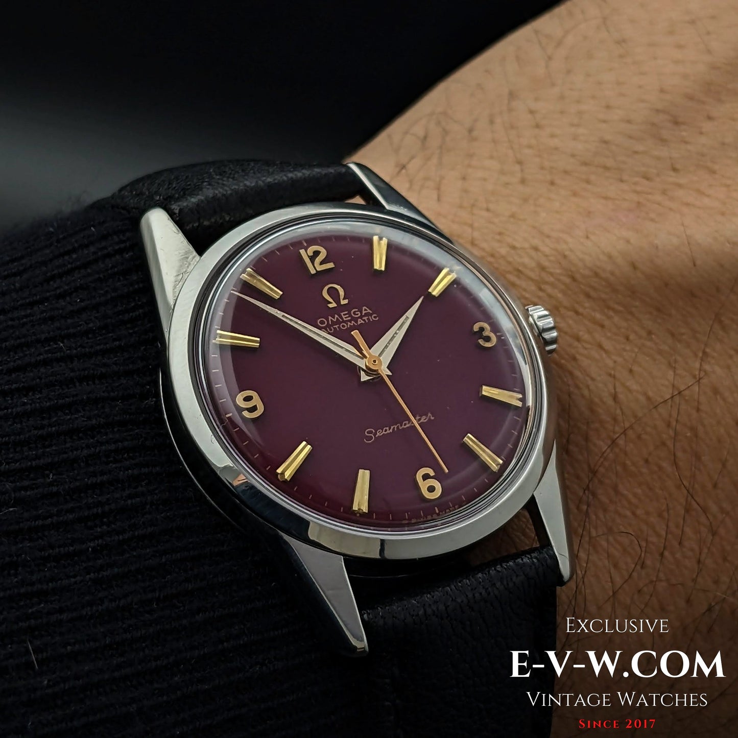 Omega Red Dial Automatic Seamaster / cal.552 / Ref. 14700 1 SC Vintage 1961