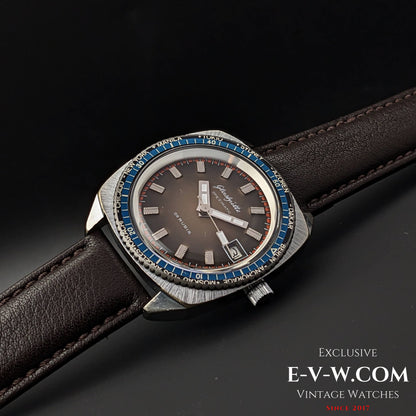 Rare GUB Glashütte SPEZIMATIC WORLD TIME  / 26 RUBIS Automatic cal 75 / Vintage 1960s