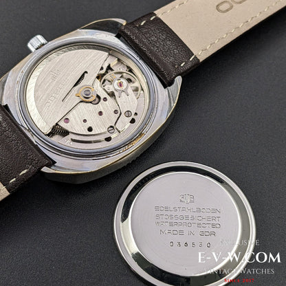 Rare GUB Glashütte SPEZIMATIC WORLD TIME  / 26 RUBIS Automatic cal 75 / Vintage 1960s