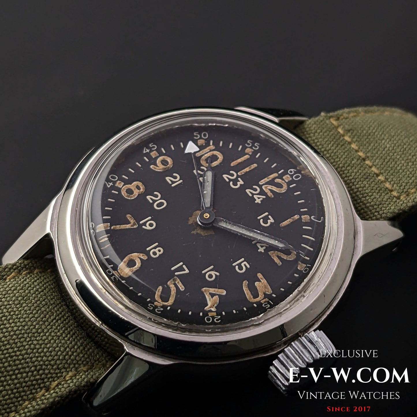 USA Military Elgin A-17 MIL-W-6433 Korean War-era / Cal F4667 Vitage 1950s