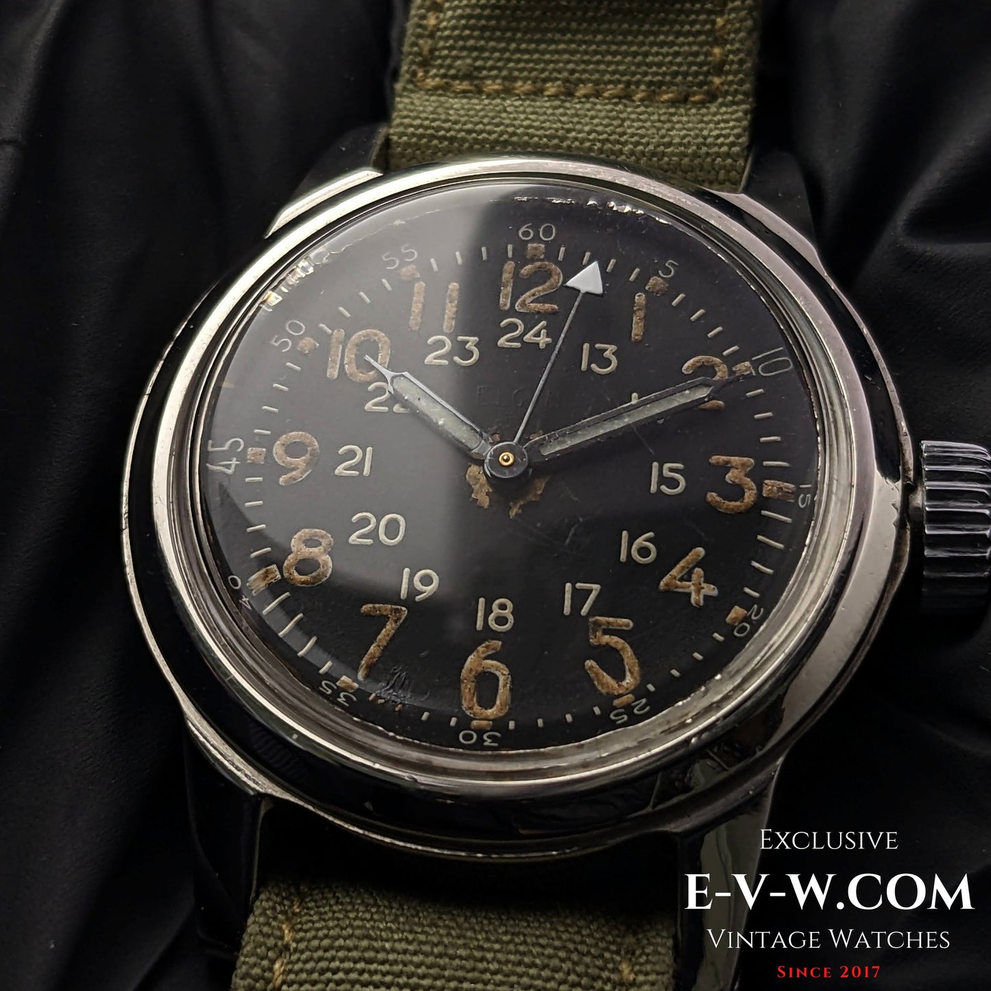 USA Military Elgin A-17 MIL-W-6433 Korean War-era / Cal F4667 Vitage 1950s