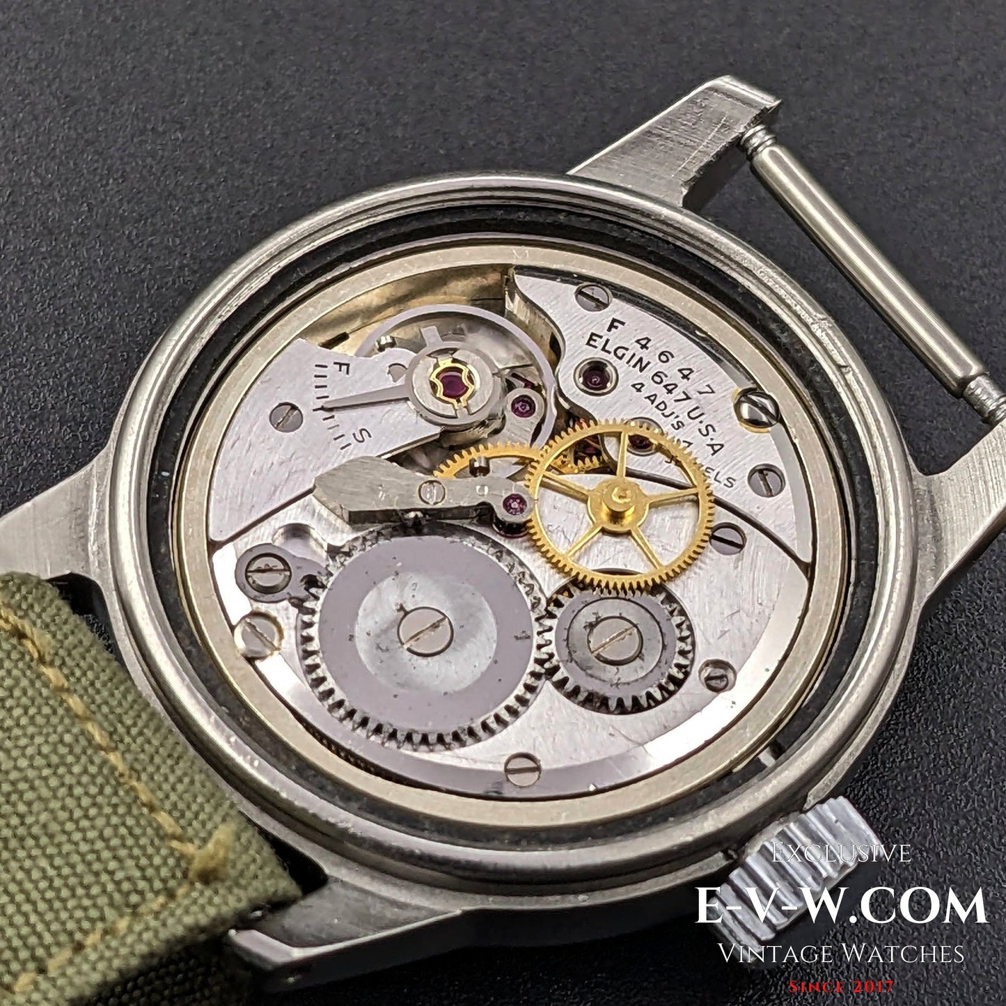 USA Military Elgin A-17 MIL-W-6433 Korean War-era / Cal F4667 Vitage 1950s