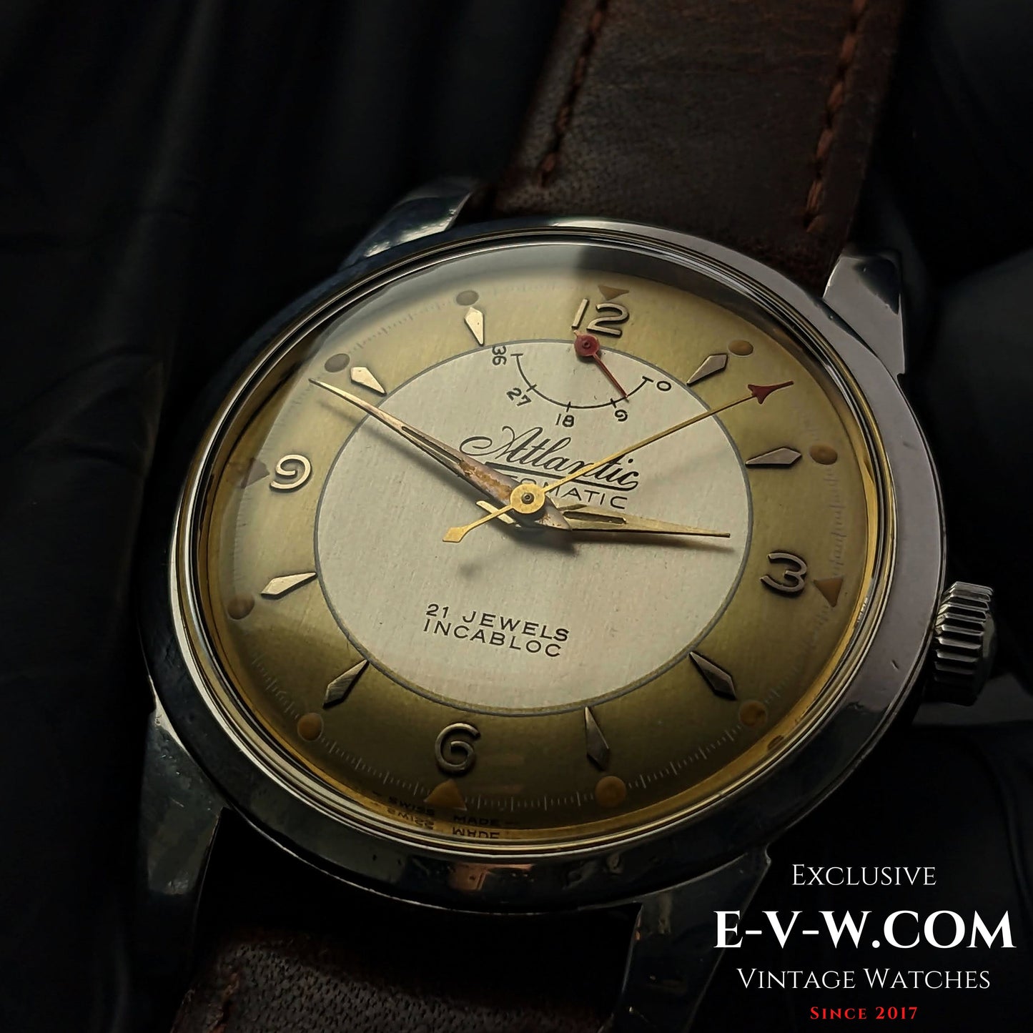 Atlantic Automatic /Power Reserve / Two tone Bull's Eye Dial Cal.AS 1382N 