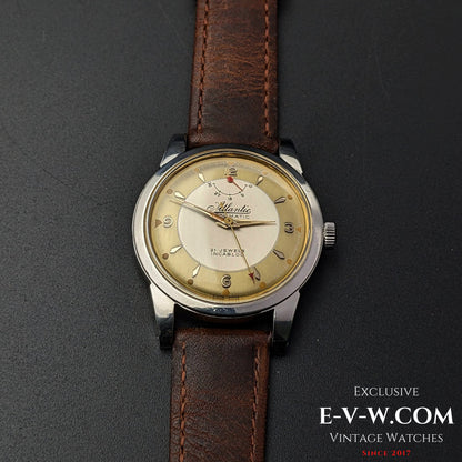 Very Rare Vitnage 1970 Atlantic Automatic / Power Reserve / Two tone Bull's Eye Dial Cal.AS 1382N