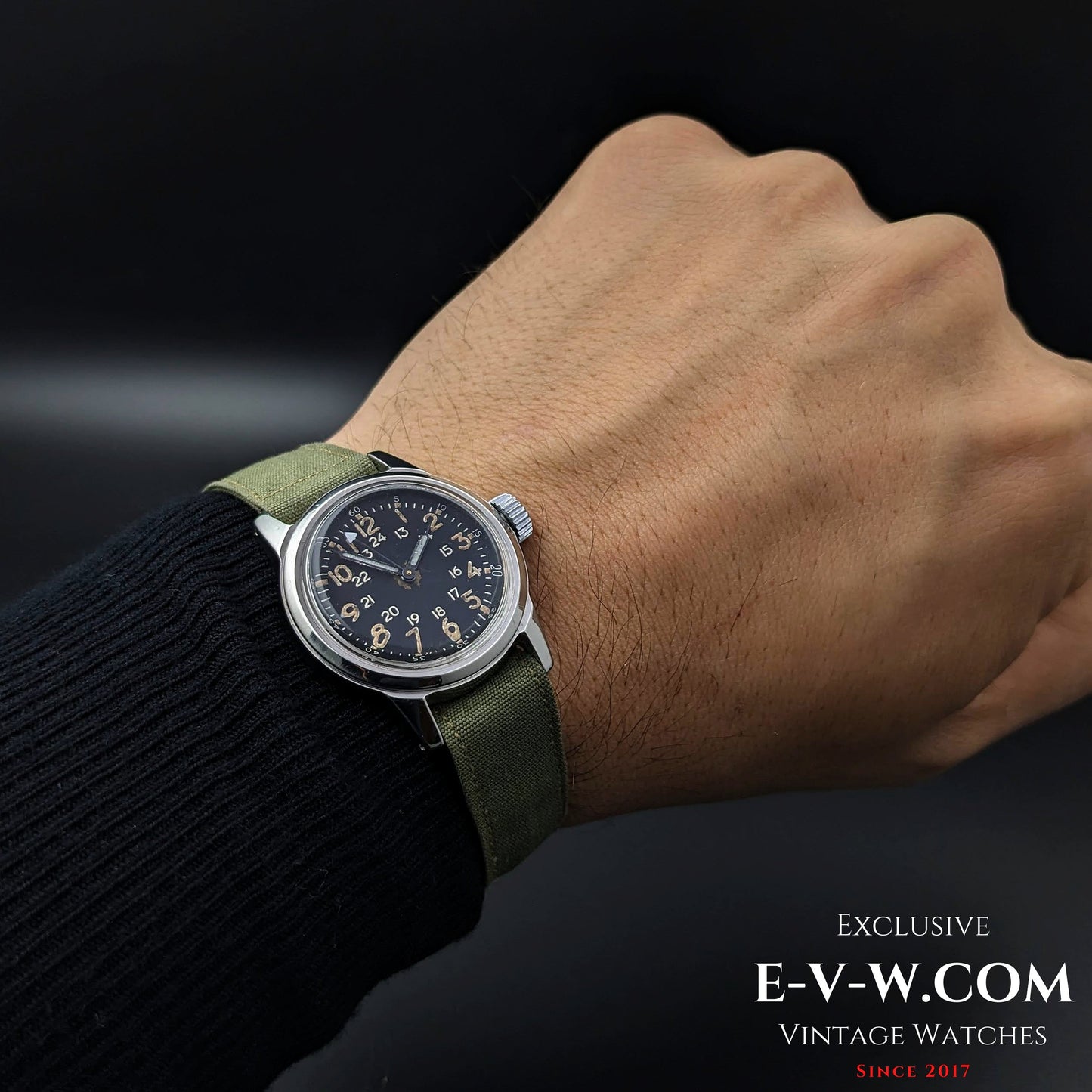 USA Military Elgin A-17 MIL-W-6433 Korean War-era / Cal F4667 Vitage 1950s