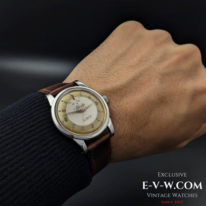 Very Rare Vitnage 1970 Atlantic Automatic / Power Reserve / Two tone Bull's Eye Dial Cal.AS 1382N