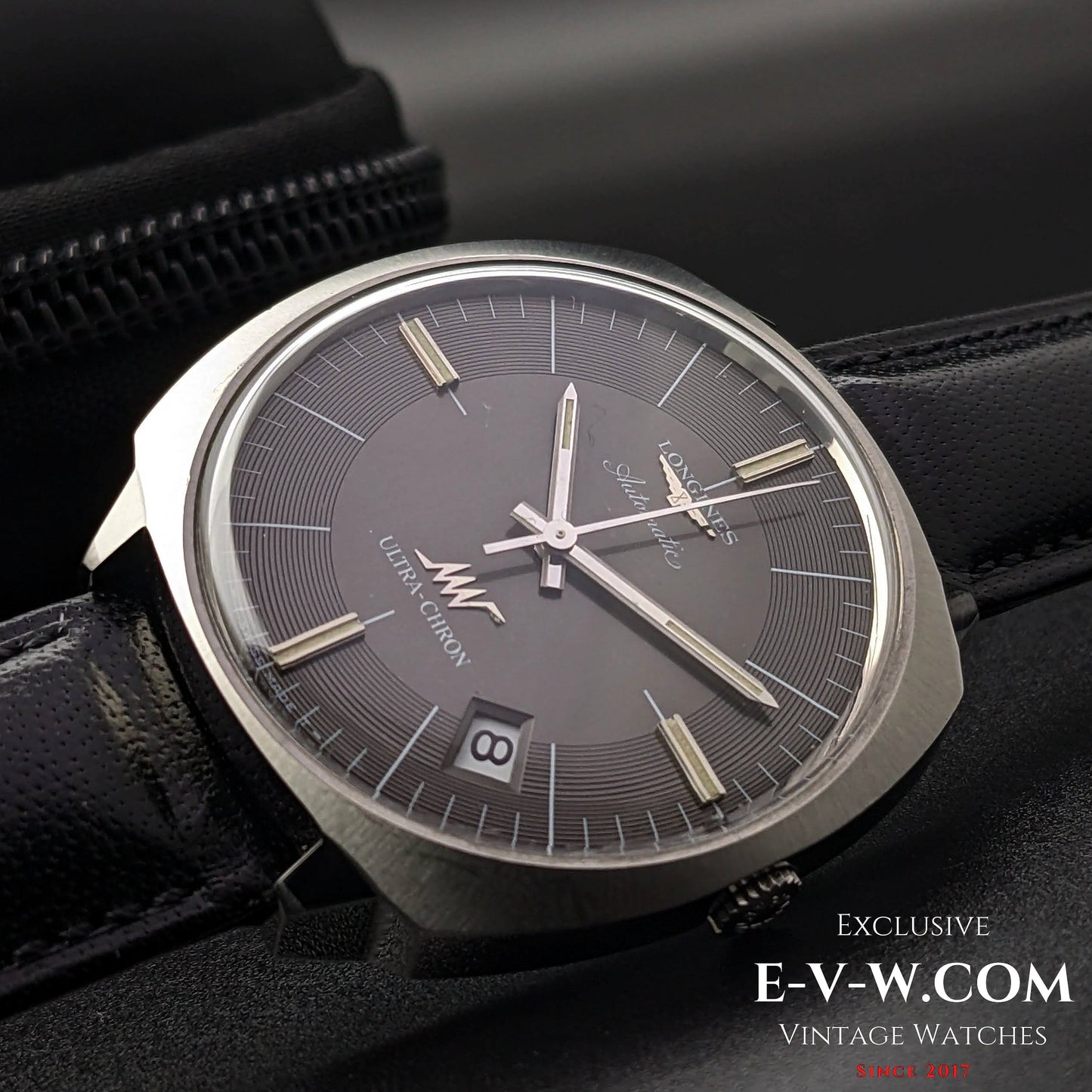 Longines Very Rare ULTRA-CHRONE Automatic with Kif-Ultraflex anti-shock / 38mm Jumbo Vitnage 1970