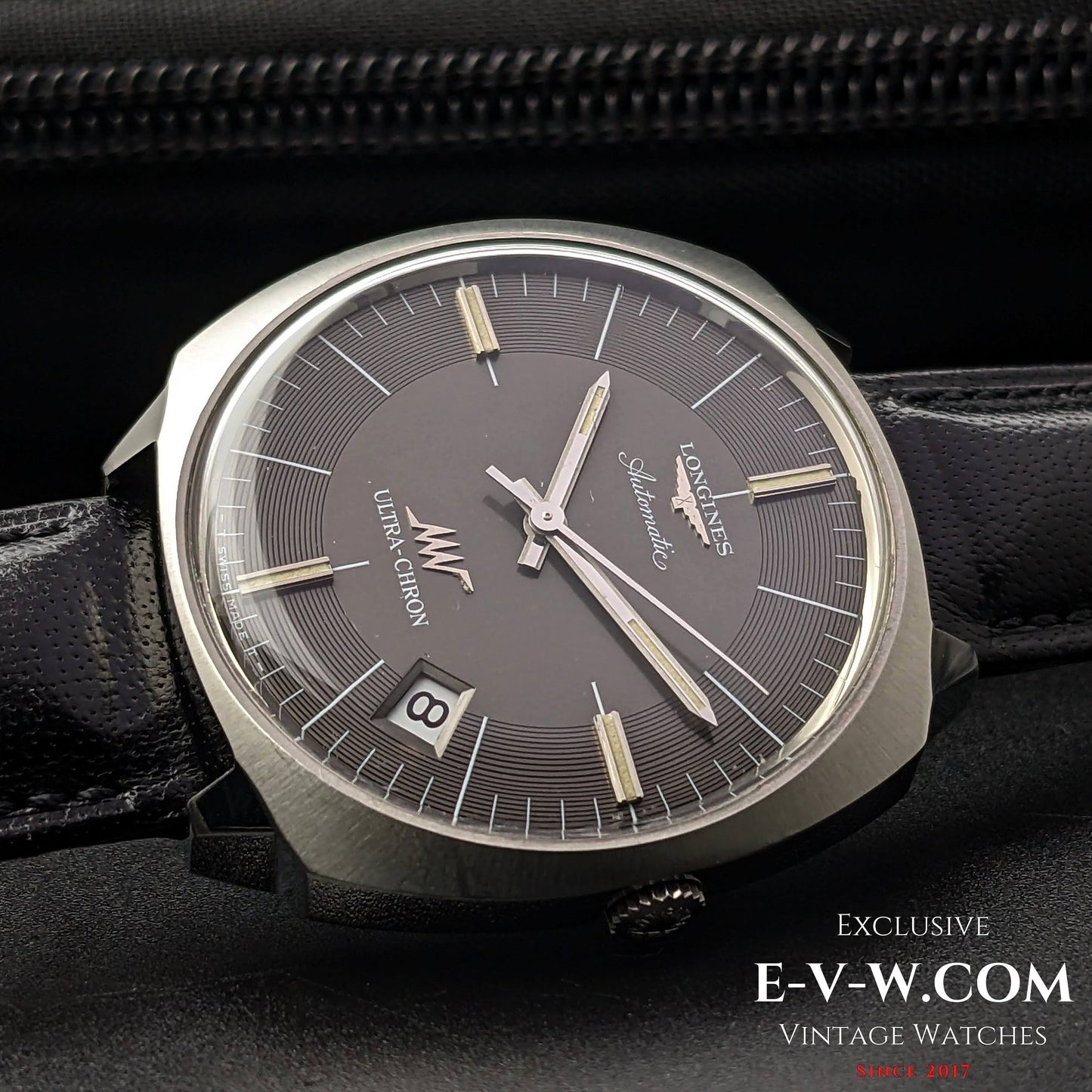 Longines Very Rare ULTRA-CHRONE Automatic with Kif-Ultraflex anti-shock / 38mm Jumbo Vitnage 1970