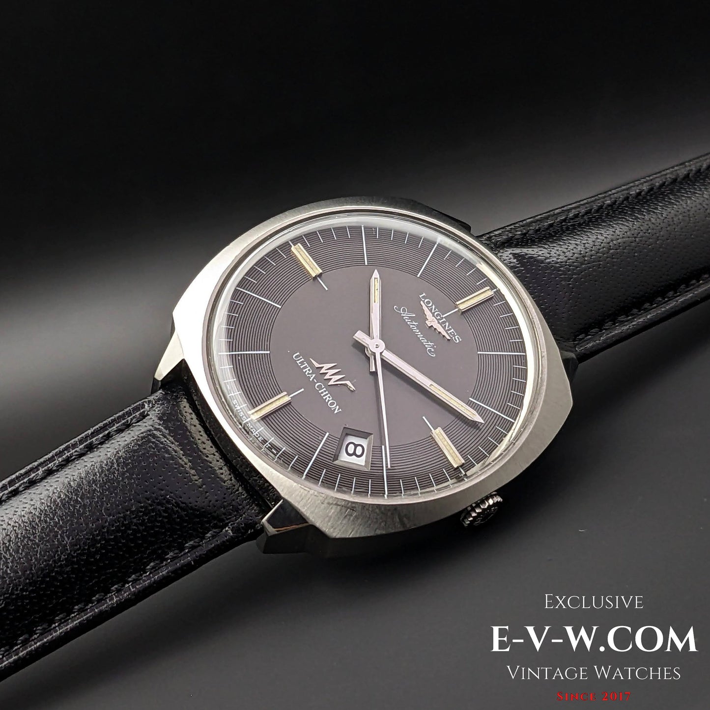 Longines Very Rare ULTRA-CHRONE Automatic with Kif-Ultraflex anti-shock / 38mm Jumbo Vitnage 1970