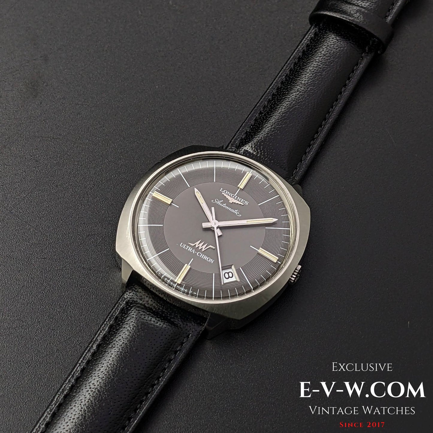 Longines Very Rare ULTRA-CHRONE Automatic with Kif-Ultraflex anti-shock / 38mm Jumbo Vitnage 1970