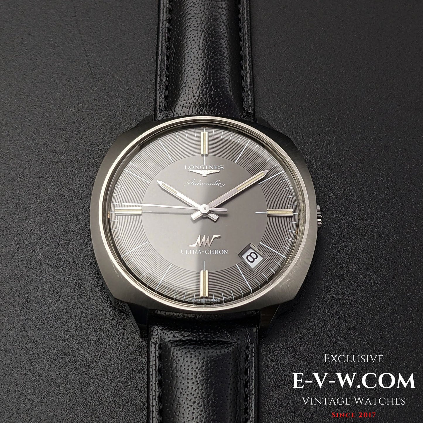 Longines Very Rare ULTRA-CHRONE Automatic with Kif-Ultraflex anti-shock / 38mm Jumbo Vitnage 1970