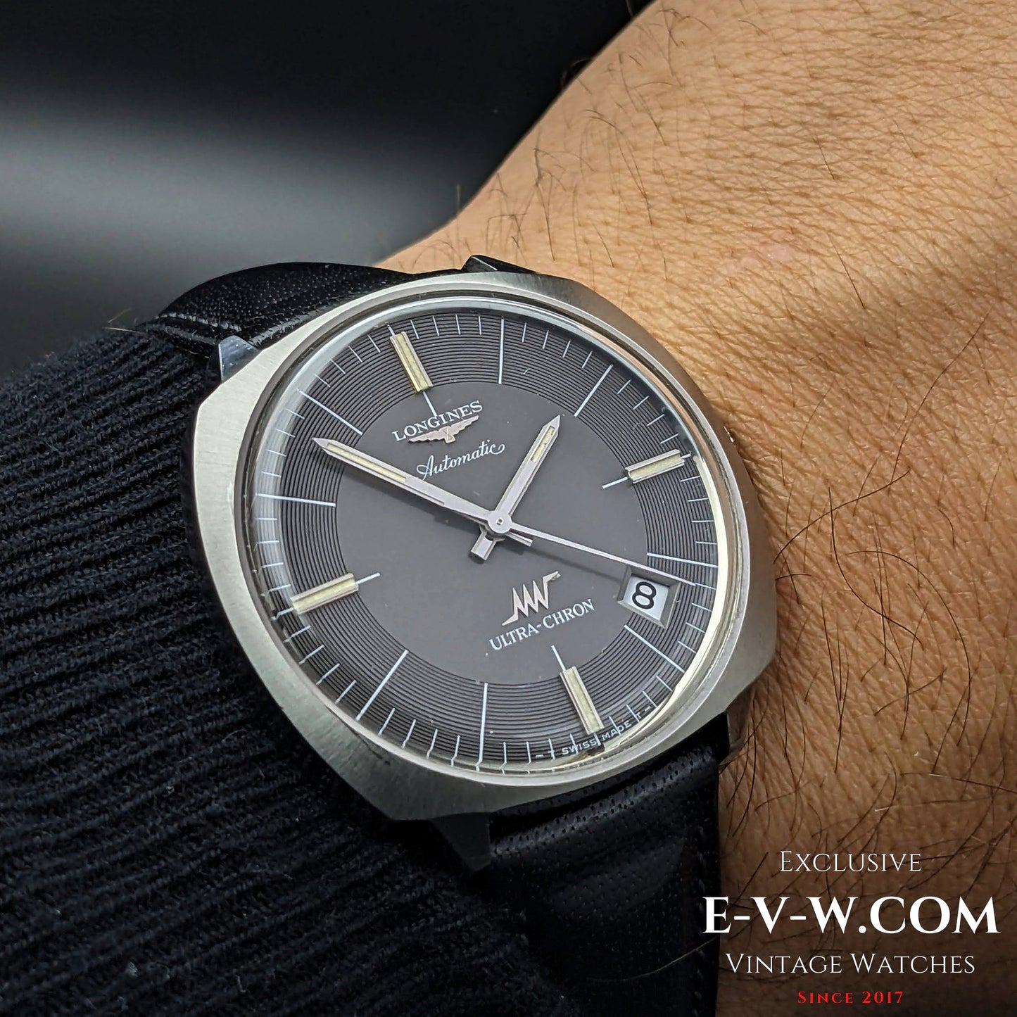 Longines Very Rare ULTRA-CHRONE Automatic with Kif-Ultraflex anti-shock / 38mm Jumbo Vitnage 1970