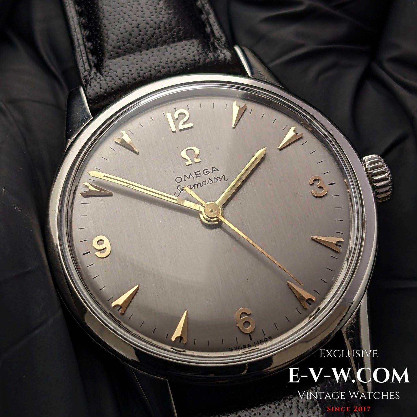 Omega Seamaster, gebürstetes silbernes Zifferblatt / Kaliber 285 (30T2-Familie) / Vintage 1963