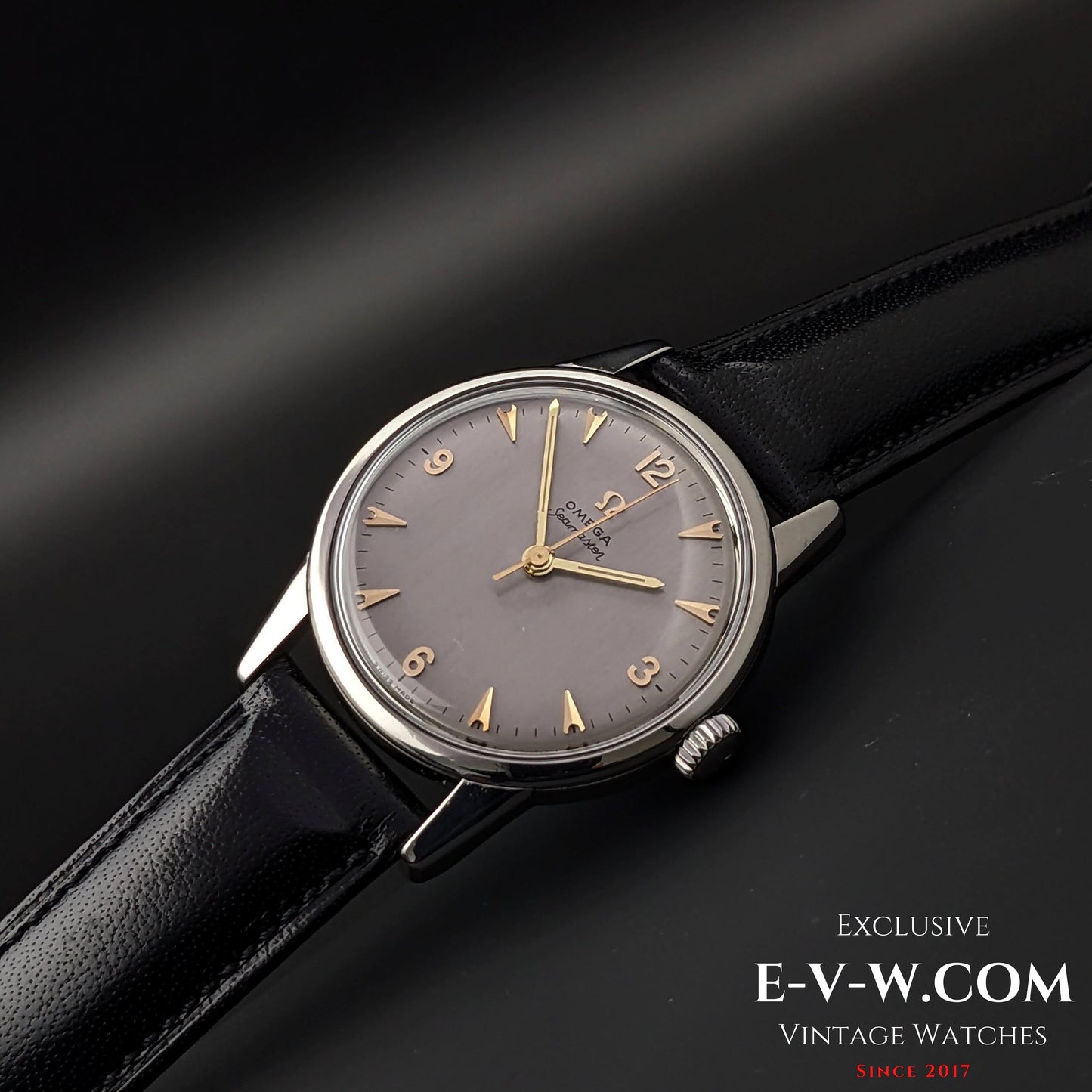 Omega Seamaster, gebürstetes silbernes Zifferblatt / Kaliber 285 (30T2-Familie) / Vintage 1963