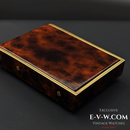 Unique 60 Years Old Art Deco Travel Alarm Clock Jaeger LeCoultre Memovox /  Cal.911 / Vintage1960s.