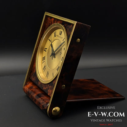 Unique 60 Years Old Art Deco Travel Alarm Clock Jaeger LeCoultre Memovox /  Cal.911 / Vintage1960s.