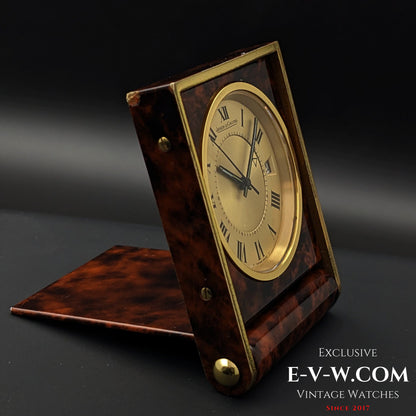 Unique 60 Years Old Art Deco Travel Alarm Clock Jaeger LeCoultre Memovox /  Cal.911 / Vintage1960s.