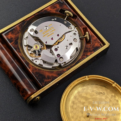 Unique 60 Years Old Art Deco Travel Alarm Clock Jaeger LeCoultre Memovox /  Cal.911 / Vintage1960s.