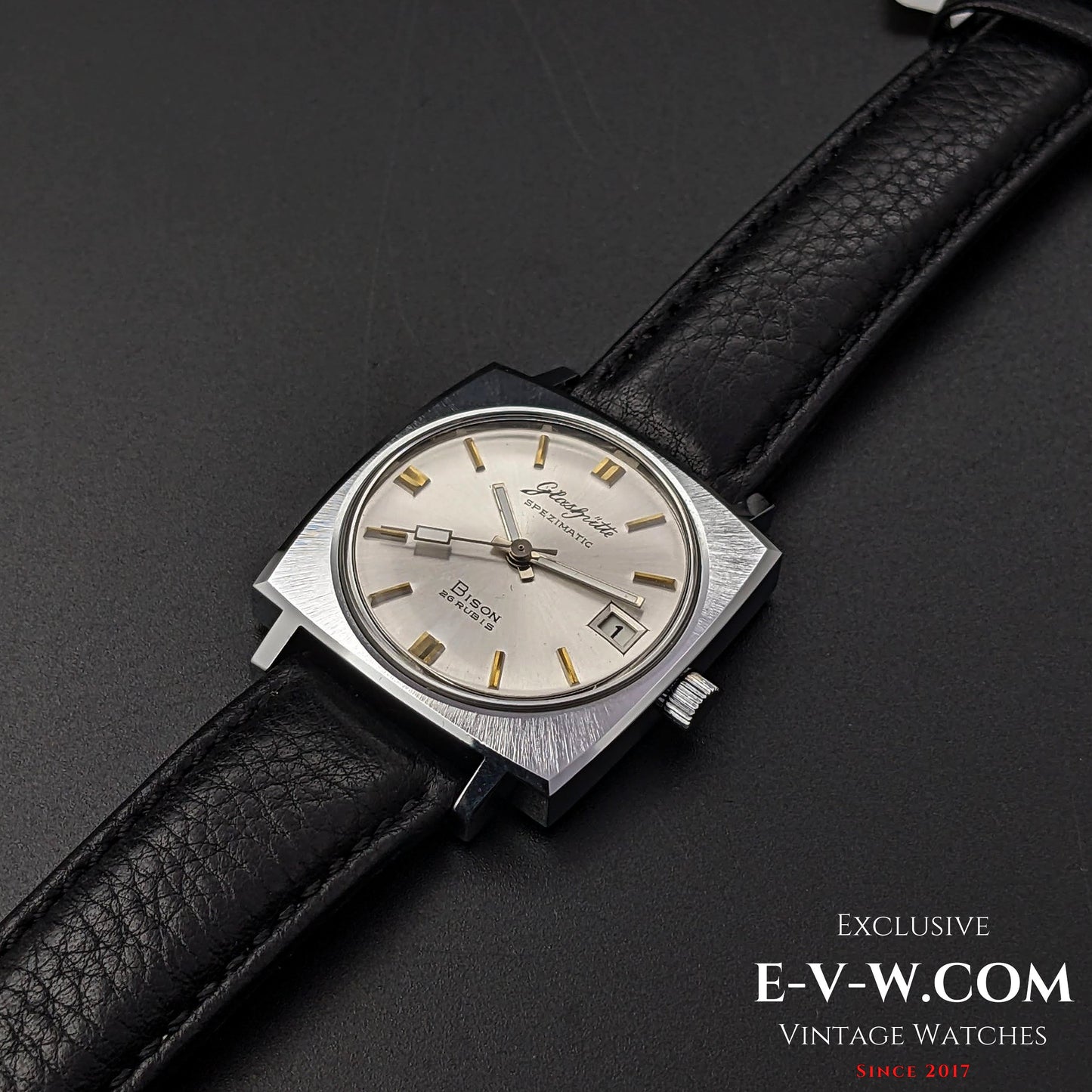 Rare GUB Glashütte SPEZIMATIC Bison / NOS / 26 RUBIS Automatic cal 75 / Vintage 1970s