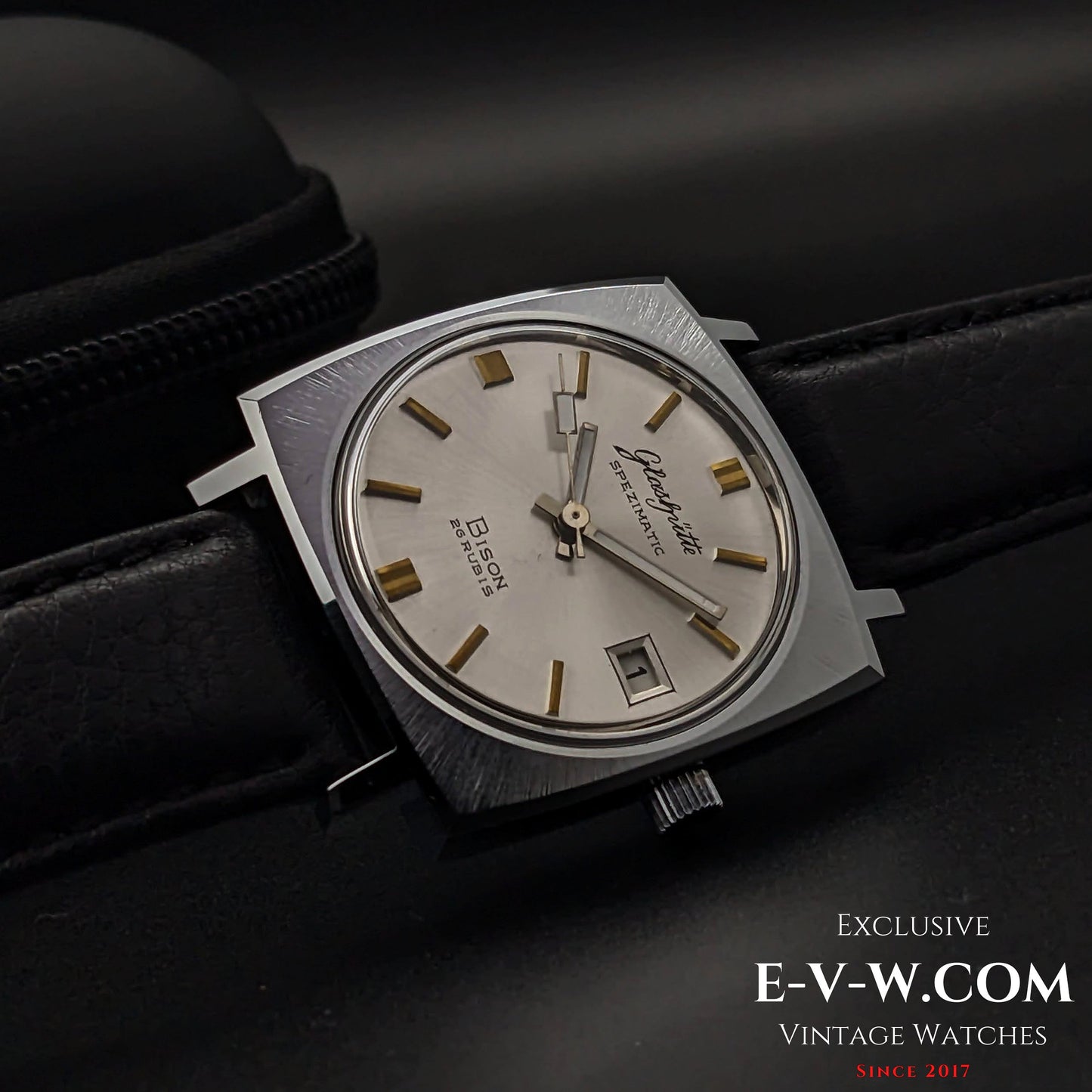 Rare GUB Glashütte SPEZIMATIC Bison / NOS / 26 RUBIS Automatic cal 75 / Vintage 1970s