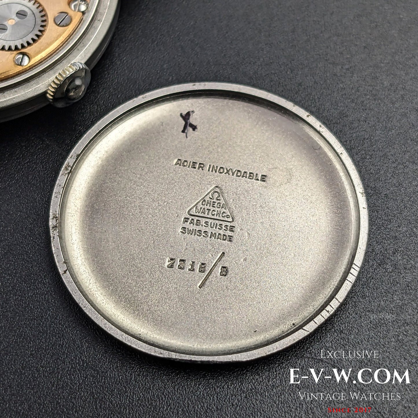 80 years old Omega 30T2 PC / Sector Dial /  Ref 2318/8 / WWII Vintage 1943