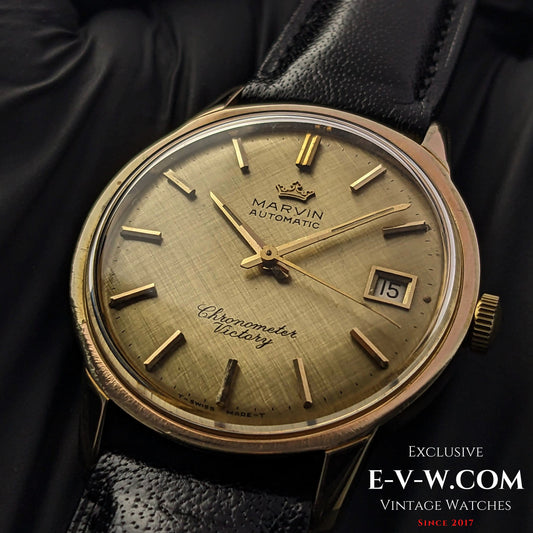 Marvin Automatic Chronometer Victory / Gold Plaque / Cal 776 / Vintage 1960s