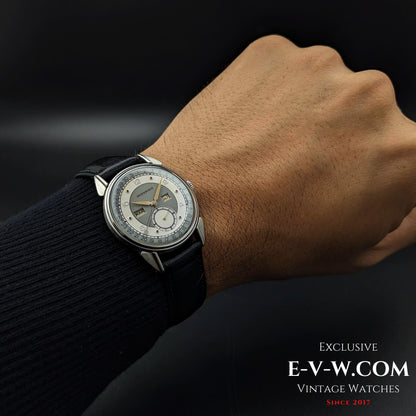 Vintage Movado Triple Calendar / Cal. 475 / Two Tone Dial / Vinatge 1950s