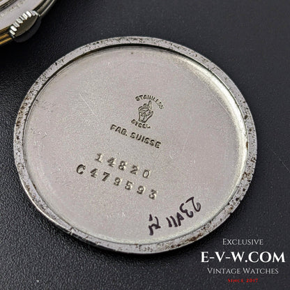 Vintage Movado Triple Calendar / Cal. 475 / Two Tone Dial / Vinatge 1950s