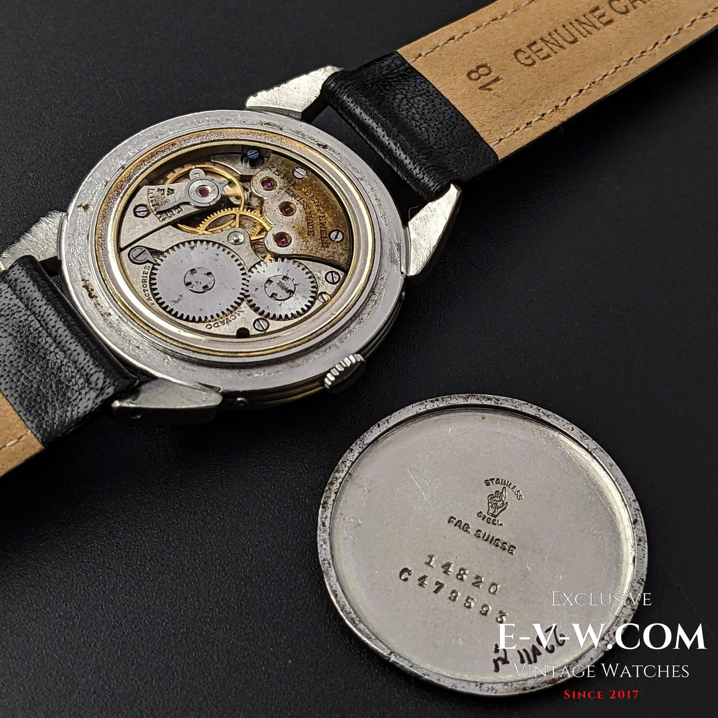 Vintage Movado Triple Calendar / Cal. 475 / Two Tone Dial / Vinatge 1950s