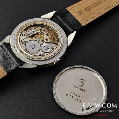 Vintage Movado Triple Calendar / Cal. 475 / Two Tone Dial / Vinatge 1950s