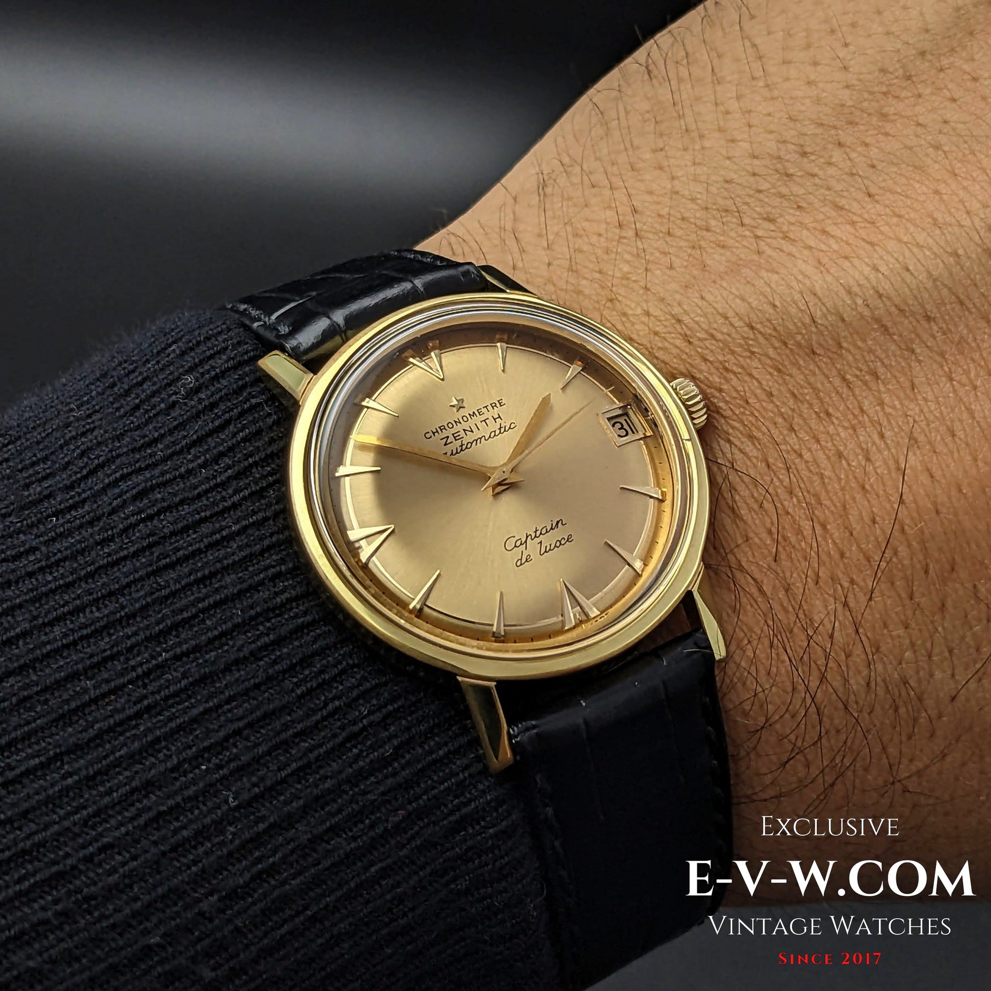 60 Years Old Vintage Zenith CHRONOMETRE Automatic CAPTAIN DE  LUXE / Cal. 2542PC / Vintage 1960s