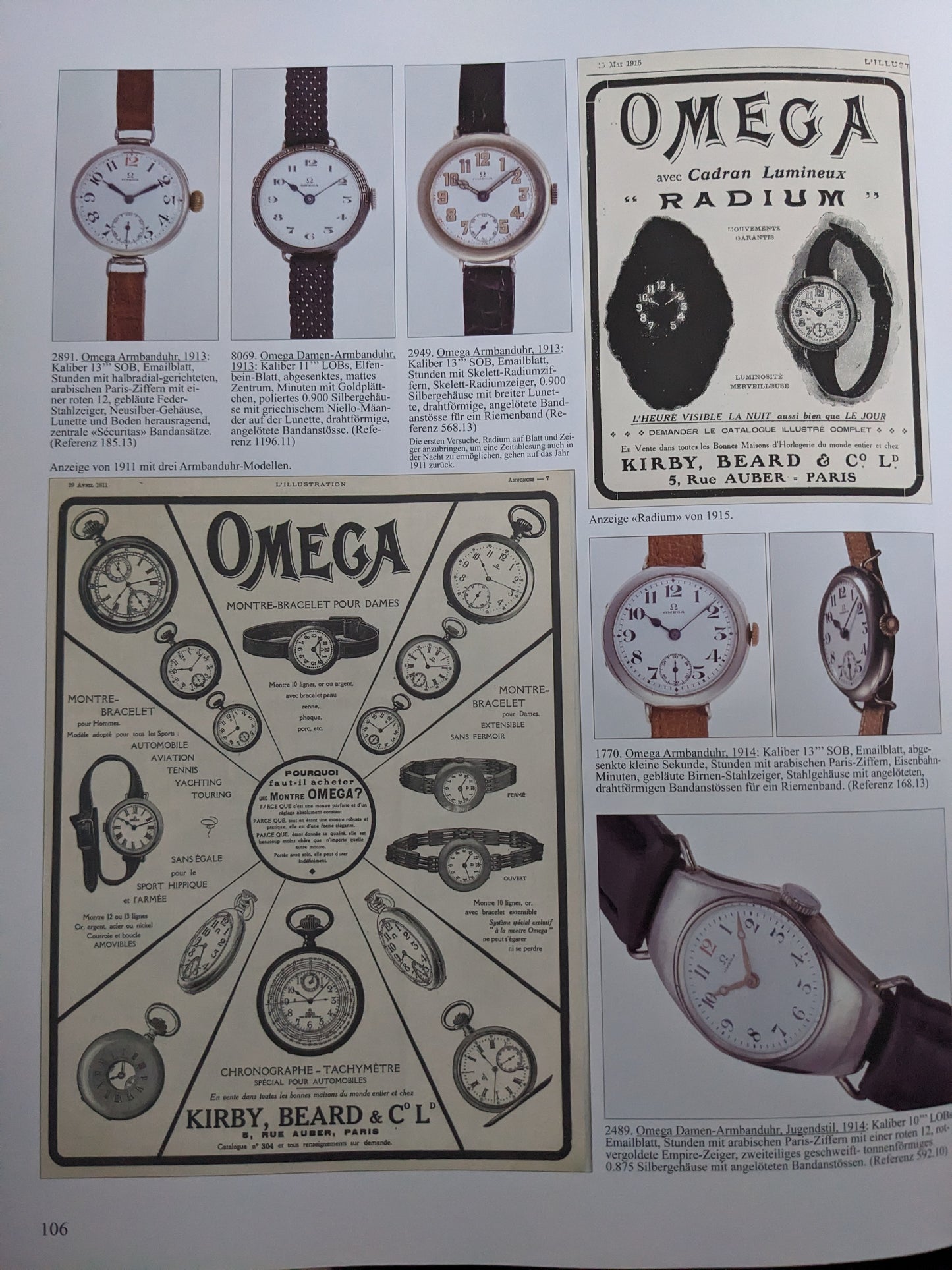 112 Years Old Antique Omega Silver 0.900 / Cal. 12'''S7-16p / Vintage 1912