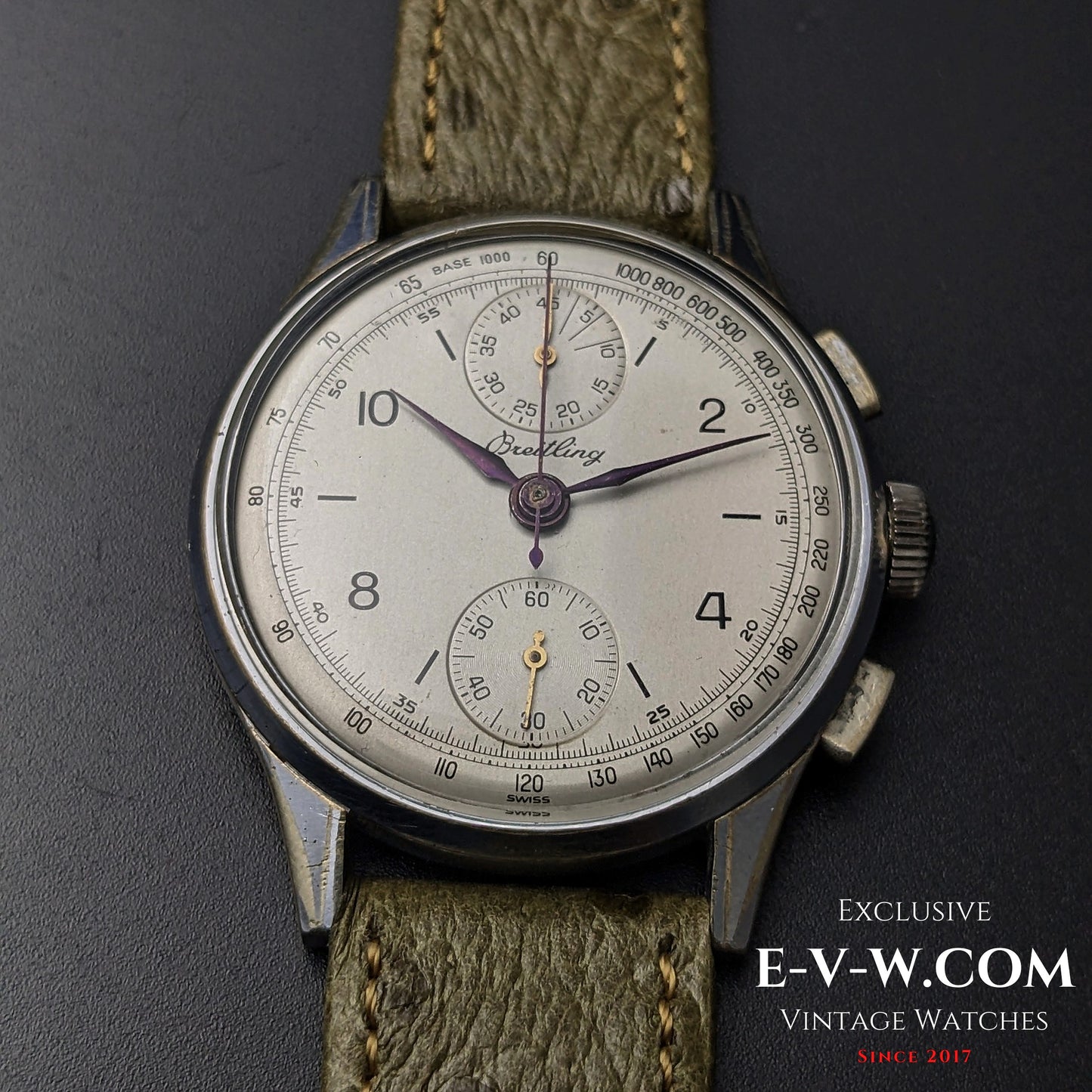 80 Years Old Vintage Breitling Chronograph / WWII / Ref. 178 / Cal. Venus 175 / Vintage 1945