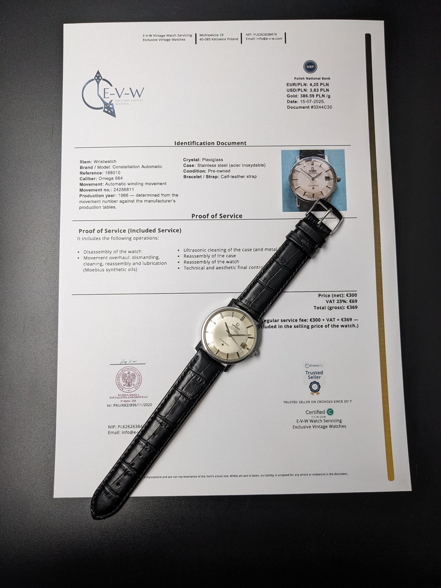 Omega Constellation Automatic | Ref. 168010 | Cal. 564 | Vintage 1966 |  Serviced