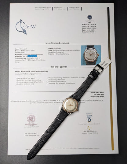 Eterna-Matic early five-ball Automatic | Two-tone case, “fancy” lugs | Cal. 1248T | Vintage 1950