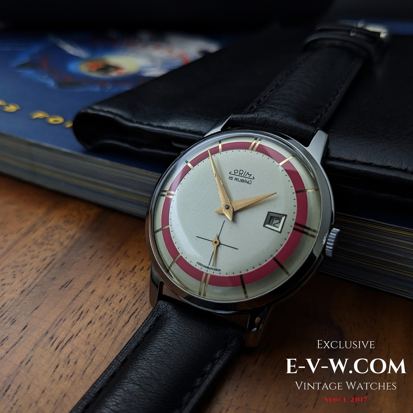 1960s — PRIM — Bulls eye two tone pink dial —  Cal 521 — Vintage 1960 — Serviced