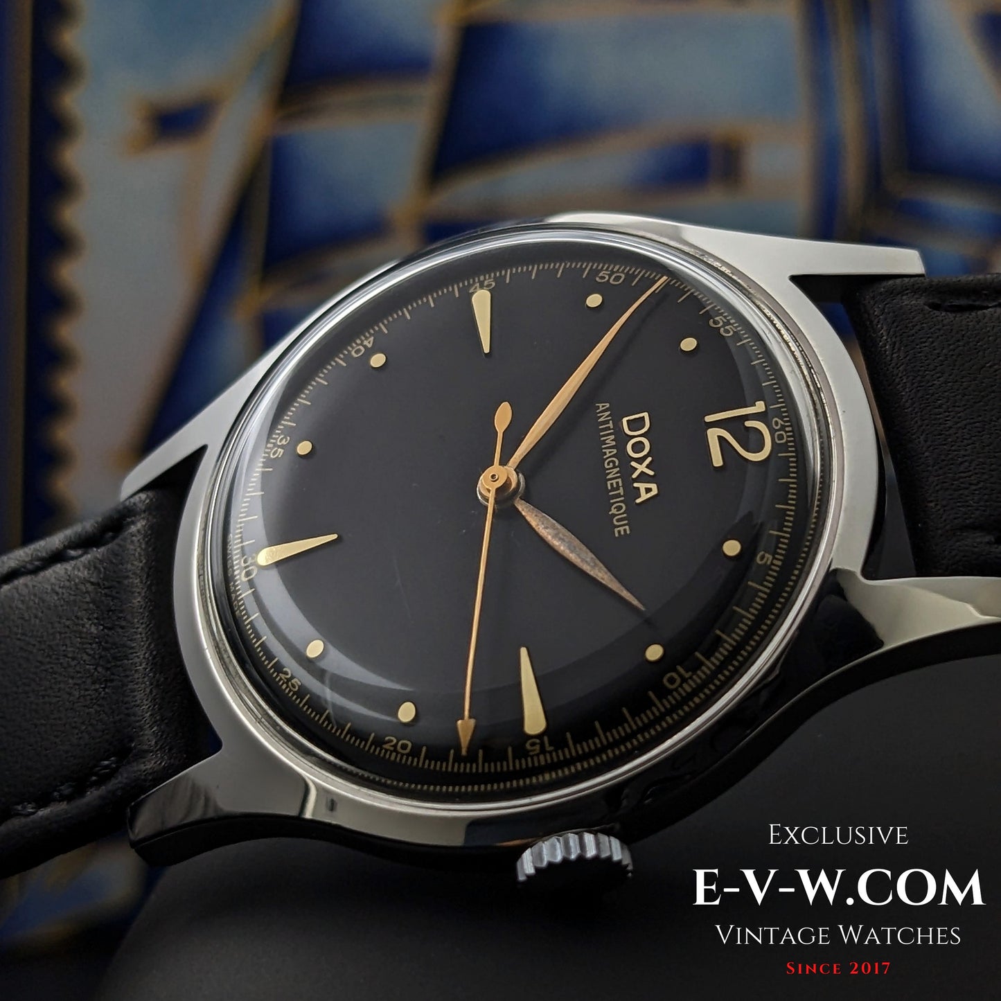 Early 1950s — DOXA — Antimagnetique 38mm Jumbo  — Cal. 1080 — Vintage 1950s — Serviced