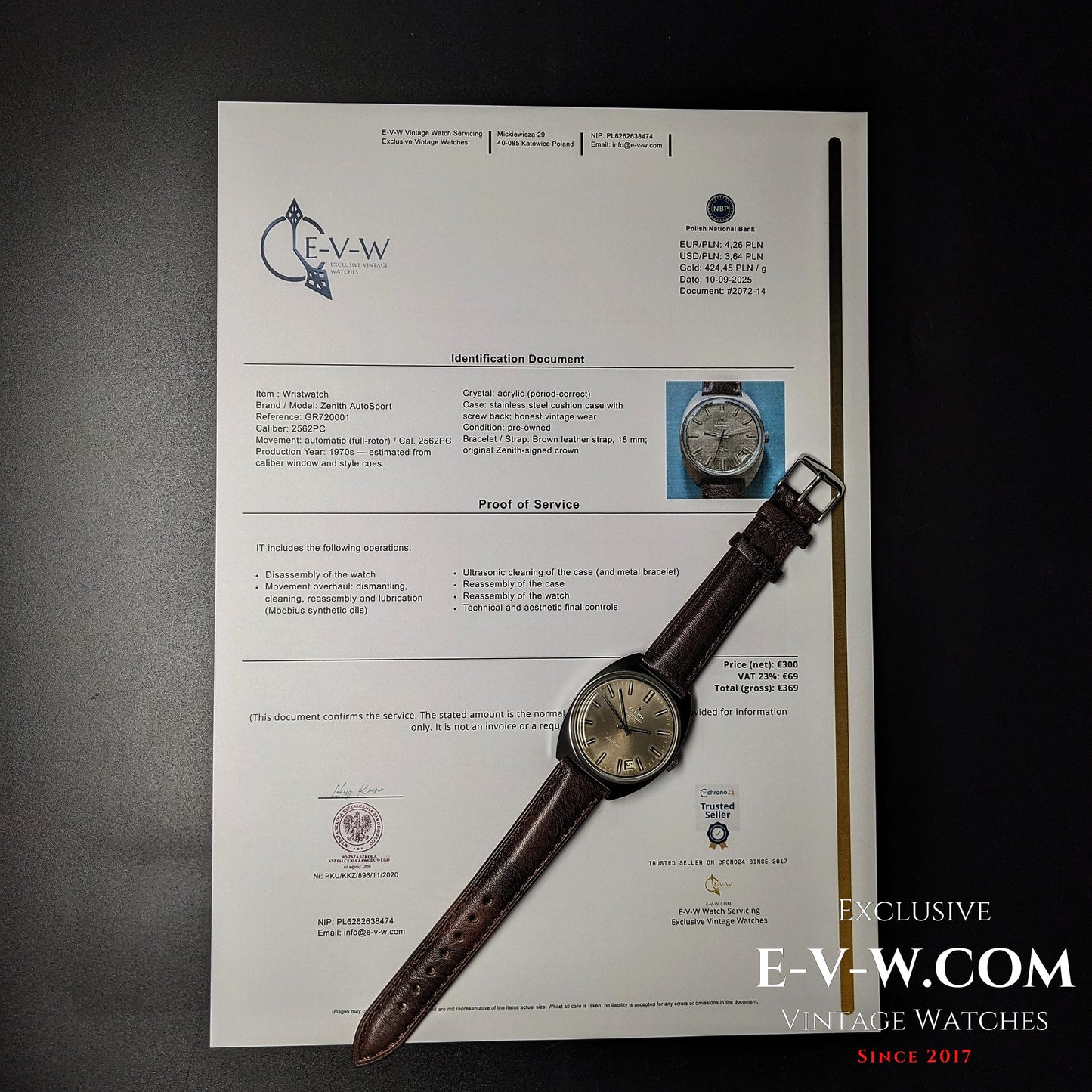 Early 1970s — Zenith — Automatic AutoSport — GR720001 — 2562PC — 1970s — Serviced