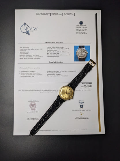 55 Years Old Vintage Eterna Matic 2000 Centenaire / 18K Gold / Ref. 744T / Cal. 1481K / Vintage 1970s / Serviced