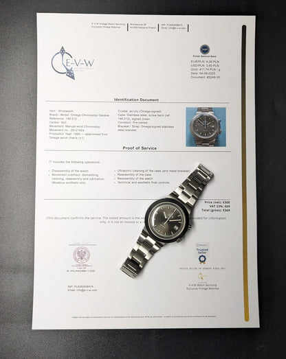 56 Years Old Vintage Omega CHRONOSTOP UFO / Ref. 146012 / Cal. 920 / Vintage 1969 / Serviced