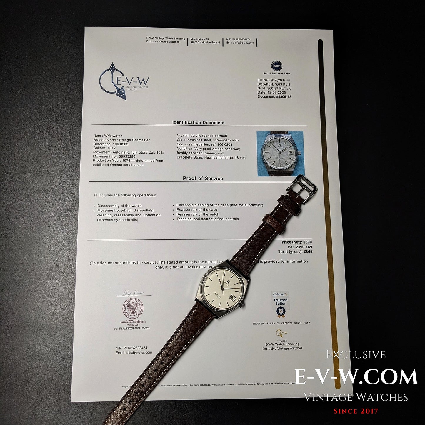 mid 1970s  Omega Seamaster AUTOMATIC | Ref. 166.0203 | Cal. 1012 | Vintage 1975 | Serviced