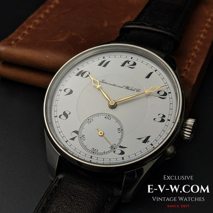 108 years old IWC Shaffhausen pocket-watch movement cal 66 / Antique 1917 / Serviced