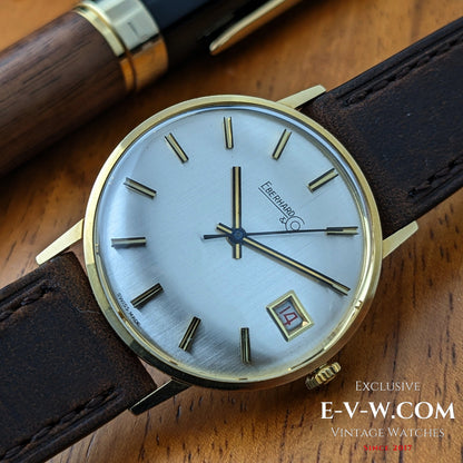 1960s Eberhard & Co 18k Gold Dress Watch | Rare Roulette Date Indicator | Cal. 236-129 |