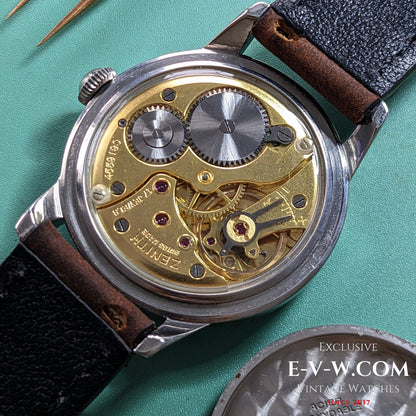 RARE 1950s Zenith Sporto | Cal. 40 | Rare Patented Transparent Dust Cover| Serviced