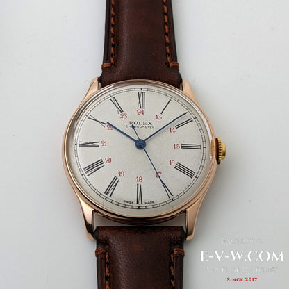 An exceptionally rare early Rolex Chronometer from the pre-Oyster era / Cal 530 /  Ref. 4139 – 14K Gold (c. 1943–1946)