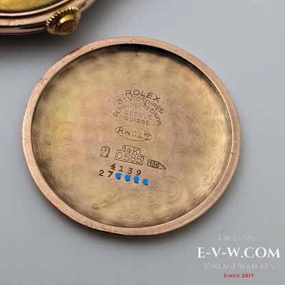 An exceptionally rare early Rolex Chronometer from the pre-Oyster era / Cal 530 /  Ref. 4139 – 14K Gold (c. 1943–1946)