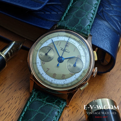 Kelbert Chronograph 18ct Rose Gold 1940s Watch / Serviced